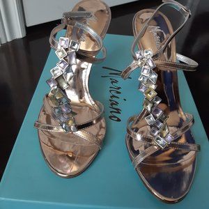 Brand new Marciano Trish pink/rose gold heels